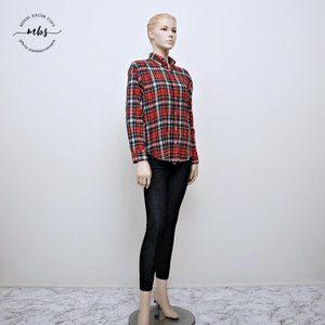 Polo by Ralph Lauren Red and Black Plaid Button Down Shirt